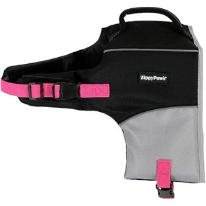 ZippyPaws Adventure Dog Lifejacket, Swimming Vest for Dogs & Puppies, Life Jacket for Swim Training Small Medium & Large Dogs - Pink, Small - 1 of 1