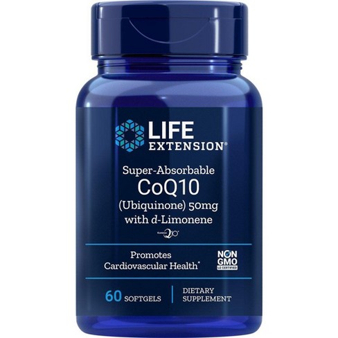 Super Absorbable CoQ10 50 mg w/d-Limonene by Life Extension  -  60 Softgel - image 1 of 2