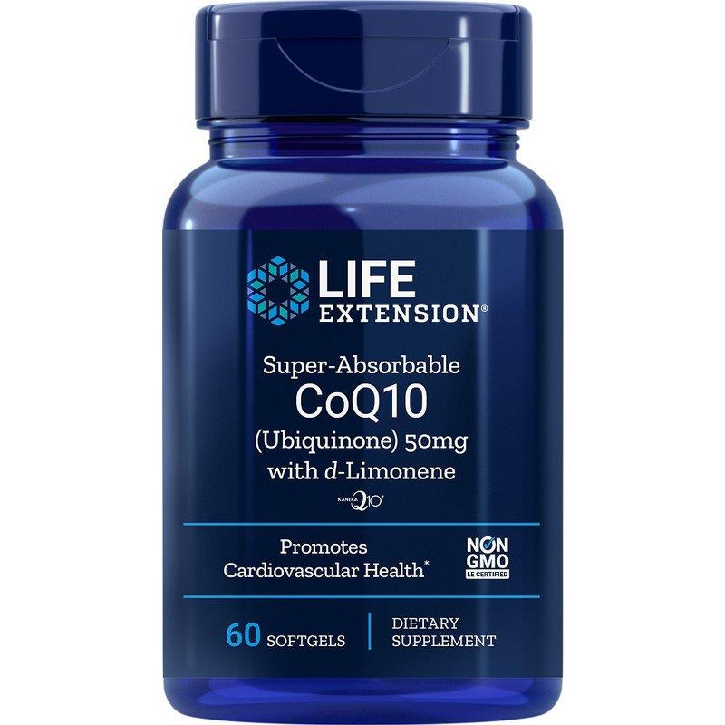 Life Extension Super Absorbable CoQ10 50 mg w/d-Limonene  -  60 Softgel, 1 of 3