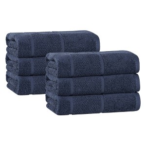 Smart Twist Viscose Cotton Blend Medium Weight Solid Thick Border Towel Set by Blue Nile Mills - 1 of 4