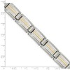 Black Bow Jewelry 14mm Stainless Steel & 14K Yellow Gold Accent Link Bracelet, 8.75 In - 4 of 4