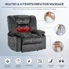 Modern Accent Chair, Manual Recliner Chair Sofa with Massage and Heat, 8 Point Massage Chair Suitable For Living Room,Office-Coolbibila - 3 of 4