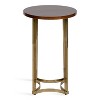 Kate and Laurel Bellingham Round Wood Side Table, 18x18x26, Walnut Brown - 3 of 4