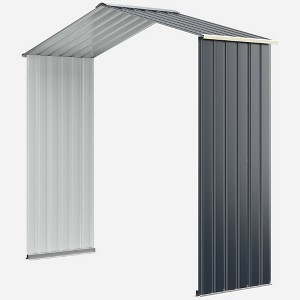 Costway Outdoor Storage Shed Extension Kit for 7/9.1/11.2 ft Shed Width Grey - 1 of 4