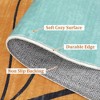 Boho Vintage Area Rug Machine Washable Non Slip Low Pile Floor Mat Non Shedding Floral Printed Indoor Carpet for Bathroom Kitchen Bedroom Living Room - 3 of 4