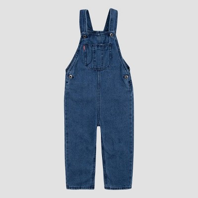 Image of Levi's® Baby Denim Overalls - Blue 3-6M