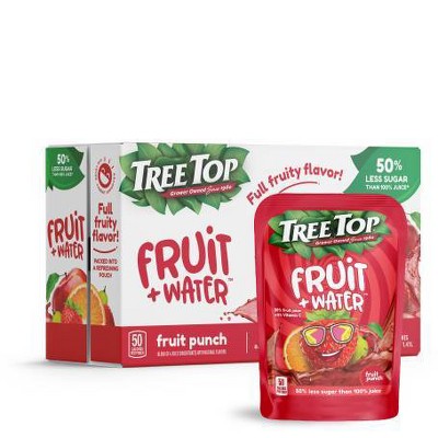 Tree Top Fruit + Water Fruit Punch - 8pk/6 fl oz Pouches