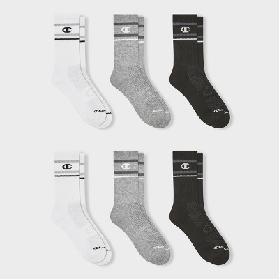 Champion All Sport Performance Crew Socks 3pk - Black/White/Gray