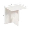 Classy End Table, Side Table, or Small Night Stand for Room Decor - Square Marble Accent Table for Home, Bedroom, or Living Room Decor - 20" White - 2 of 4