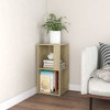 CLIHOME 2-Tier Side End Table Corner Cabinets Bedside Sofa Table With Storage Shelves - 3 of 4
