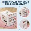 Kids Art desk, Large Kids Craft desk with 2 Chairs, Multi-Functional Art Desk with Storage Shelves for Children Room, Kindergarten, Playroom,School - 4 of 4