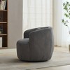 Kumasinova 360° Swivel Armchair, Corduroy Barrel Chair, Upholstered Accent Chair with Pillow, Round Reading Armchair for Club, Living Room, Bedroom - 2 of 4