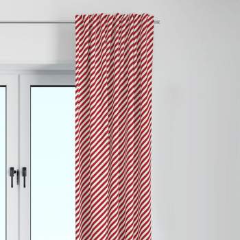 Bacati - Red Stripes Cotton Printed Single Window Curtain Panel