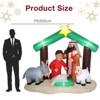 Angel Sar 6FT Inflatable Nativity Scene with 8 LED Lights, Outdoor Christmas Yard Decoration, Blow Up Jesus Garden Decor for Holiday Display - 4 of 4