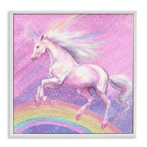 Stupell Industries Unicorn Over Rainbow, 17" x 17" - 1 of 4