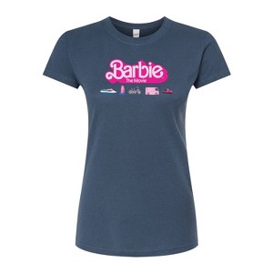 Women's - Barbie - Barbie Transportaion Vehicles Fitted Graphic T-Shirt - 1 of 3