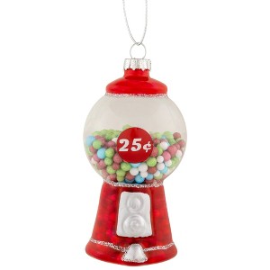 Northlight 4" Retro Gumball Machine Glass Christmas Ornament - 1 of 4