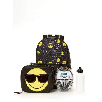 Kids' Fashion Headphone 17" Backpack Value Set - Smiley
