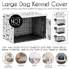 Sweet Jojo Designs Gender Neutral Unisex Dog Crate Kennel Cover 42in. Cartoon Puppy Grey Blue and White - 4 of 4