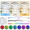 Modern Flush Mount Ceiling Fan 19''/42'' LED Enclosed Ceiling Fans Retractable Blade/Bladeless LED-RGB Ambient Light for Bedroom Kids Room Party - 2 of 4