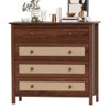 Okak Farmhouse Sideboard Cabinet, Buffet Cabinet with 4 Drawers, Storage Cabinet for Living Room, Dining Room, Kitchen, Walnut - 3 of 4