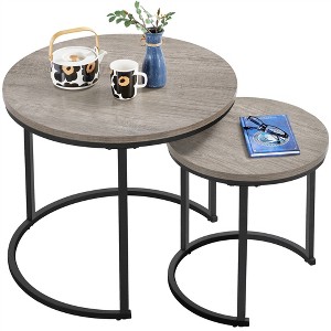 Yaheetech Nesting Round Accent Coffee Table for Living Room - 1 of 4