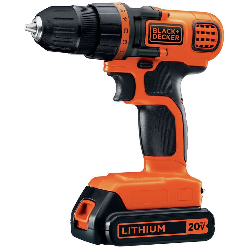Black & Decker BD2KITCDDI 20V MAX Brushed Lithium-Ion 3/8 in. Cordless Drill Driver / 1/4 in. Impact Driver Combo Kit (1.5 Ah), 2 of 17