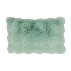 Saro Lifestyle Cozy Bubble Faux Fur Down Filled Pillow - 1 of 4