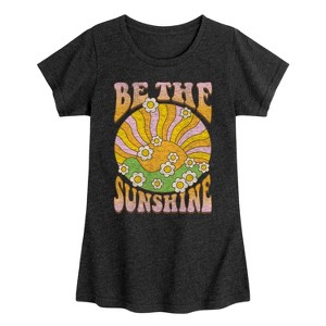 Girls' - Instant Message - Retro Be The Sunshine Fitted Short Sleeve Graphic T-Shirt - 1 of 4