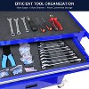 Belatt 4-Drawer Mobile Tool Cart with Locking Wheels - Ball-Bearing Drawers, Powder-Coated Steel, 15KG/Drawer Capacity - 3 of 4