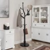 Bekrvio 74” Freestanding Solid Wood Coat Rack Tree with Hooks,Heavy Duty Standing Coat Tree with Round Base for Clothes/Hat in Entryway Bedroom - 4 of 4