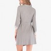 Anna-Kaci Women's Long Sleeve Wrap Robe with Lace Trim and Waist Tie - 2 of 4