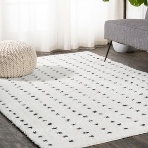 Pele Modern Geometric Dot Shag Indoor Area Rug - JONATHAN Y - 1 of 4
