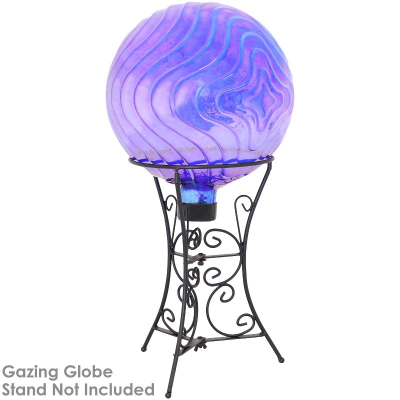 Sunnydaze Rippled Texture Indoor/Outdoor Gazing Globe Glass Garden Ball - 10" Diameter, 5 of 8