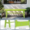 Karl Home | 47 In. HDPE Patio Bench with Metal Legs - 4 of 4