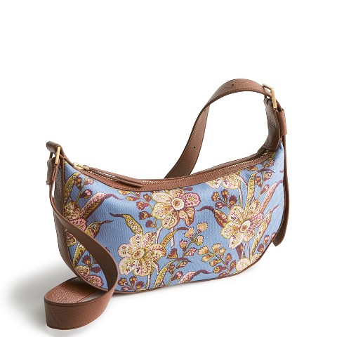 Vera Bradley Women's Oxford Canvas Springbrook Sling Crossbody Bag Begonia Fields