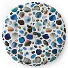 Ninola Design Watercolor Stains Blue Gold Floor Pillow - Deny Desings - 2 of 4