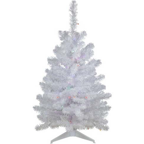 3' Pre-Lit Iridescent Fiber Optic Artificial Christmas Tree - White Lights  