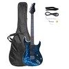 TopComfy Toy Guitars and String Instruments Lightning Style Guitar With Accessories Kids Fun Kids Learning Toy For Kids, Blue, 41.34"*16.93"*3.35" - 2 of 4