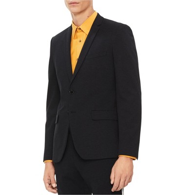 Calvin Klein Mens Solid Two Button Blazer Jacket