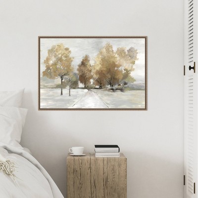 Trail Under the Trees Earth Tones Canvas Landscape Art