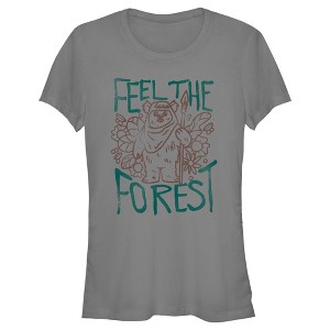 Juniors Womens Star Wars: Return of the Jedi Feel the Forest T-Shirt - 1 of 4
