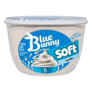 Blue Bunny Soft Vanilla Frozen Dessert - 46 fl oz - 1 of 4