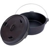 SEVOBAL Grill Cookware Outdoor Dutch Oven with Skillet Lid for Campfire Cooking and Group Meals Use Area, Black, 13.7"*13.7"*6.5" - 4 of 4