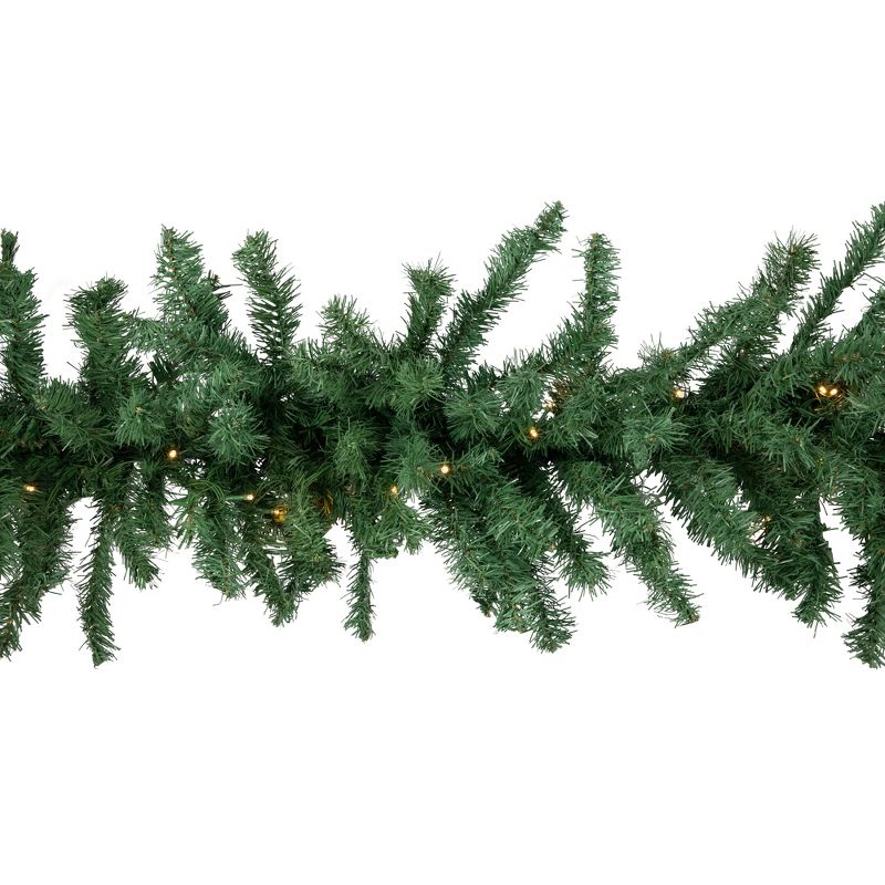 Northlight 27' x 20" Pre-Lit Green Artificial Pine Christmas Garland, Warm White LED Lights, 4 of 5