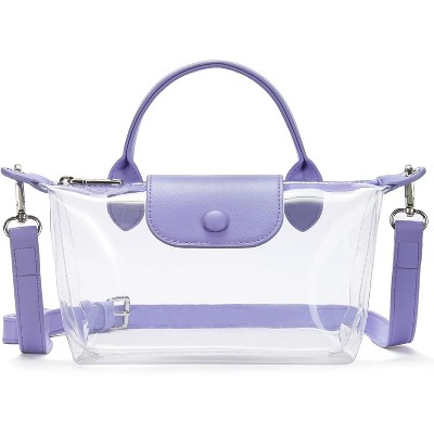 Clear Bag for Stadium Approved Small Crossbody Purse Handbags for Concerts Sports Events