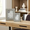 Modern Picture Frame with Diamond Border Pattern - Decorative Photo Frame Perfect for Entryway, Lving Room Decor, and Home Decor - 2 of 4