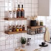 Attop Bathroom Shelves Over Toilet - Wall Mounted Floating Shelves Toilet Paper Storage Small Farmhouse Decor Shelf 16 inch Set of 3, Rustic Brown - 3 of 4