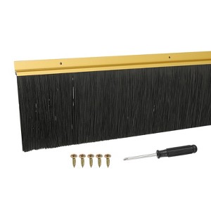 Unique Bargains Aluminum Alloy H-Shape Holder PP Bristle Rust-resistant Door Sweep 1 Pc - 1 of 3