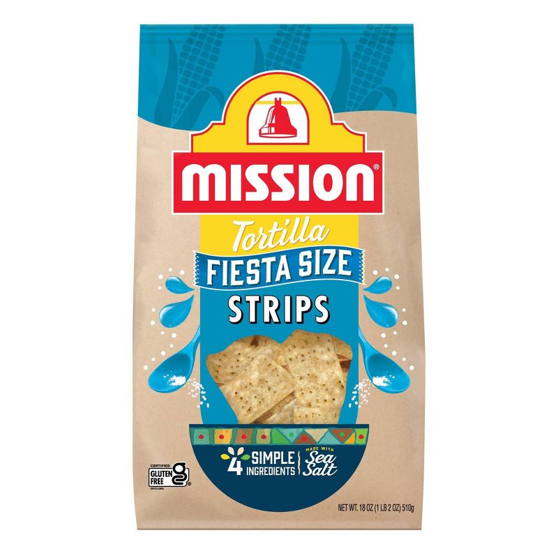 Mission Fiesta Size Strips Tortilla Chips - 18oz, 1 of 7